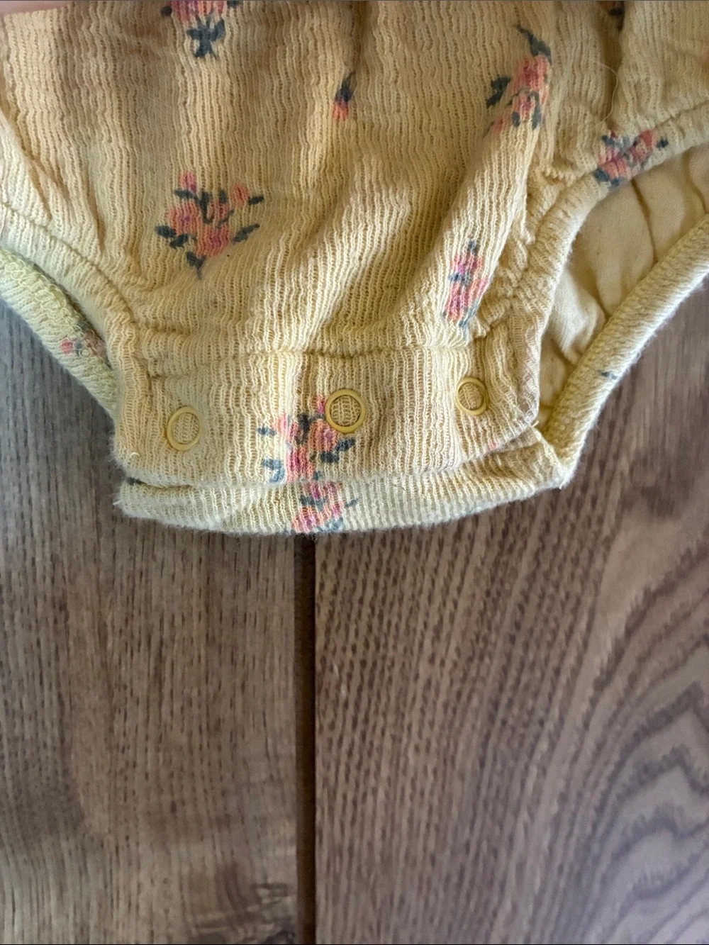 Baby Yellow Floral Peplum Romper Onesie